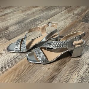 Missy Braided Strap Sandal - Bandolino - silver
